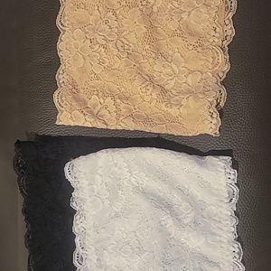 Lace bandeau tops, 3!